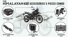 Royal Enfield 5 Pcs Accessories Combo Pack CP-1 Himalayan 450 - SPAREZO